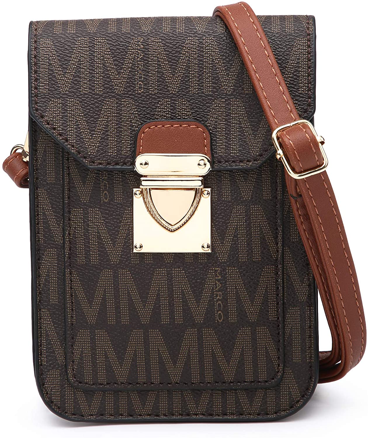Price:$17.99 Small Crossbody Bags Cell Phone Purse Wallet Handbags for Women Signature Lightweight Roomy Pockets Travel Shoulder Bag (Coffee)  Handbags   
