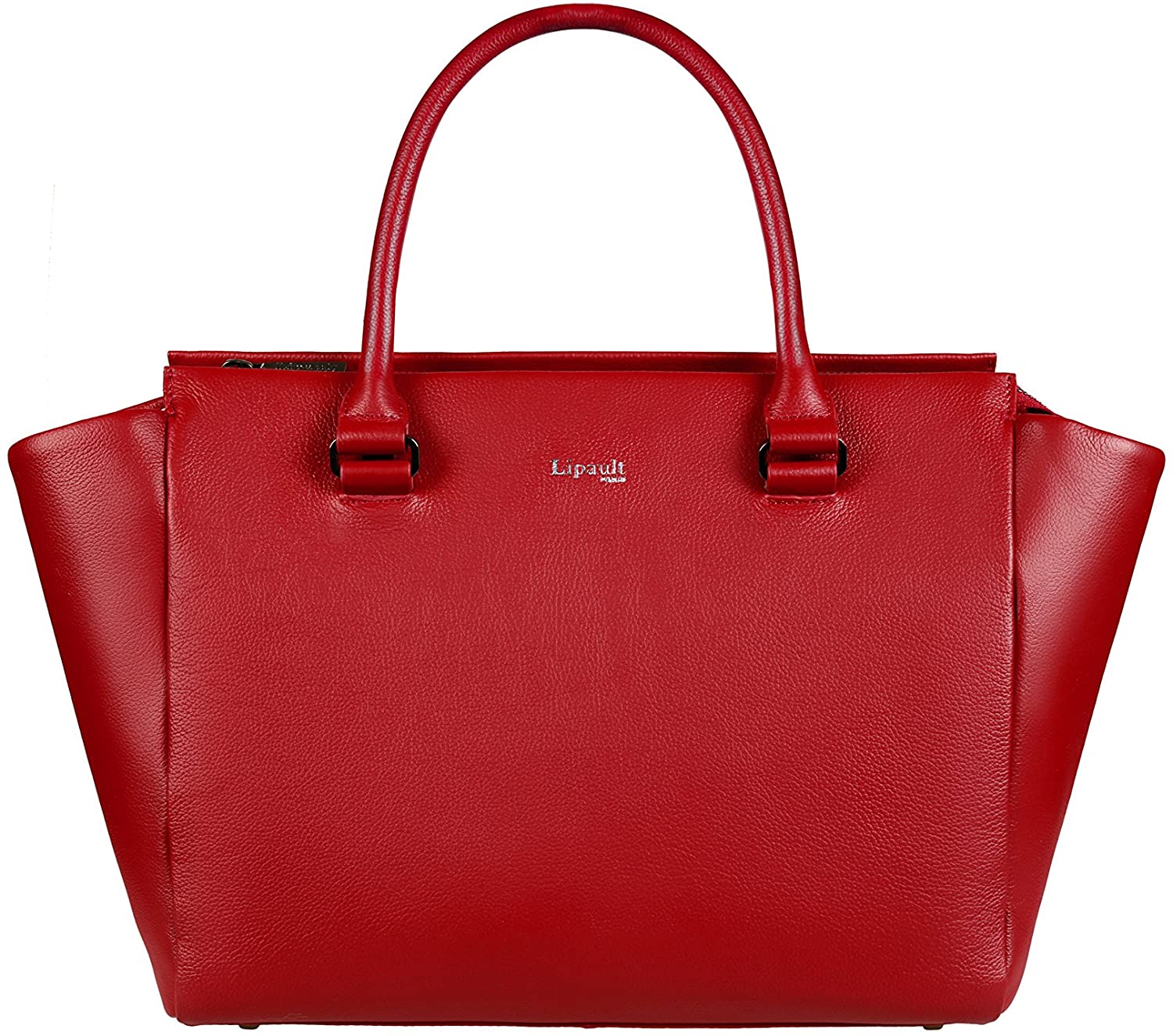 Price:$125.00    Lipault - Plume Elegance Satchel Bag - Medium Top Handle Shoulder Crossbody Handbag for Women - Ruby  Clothing