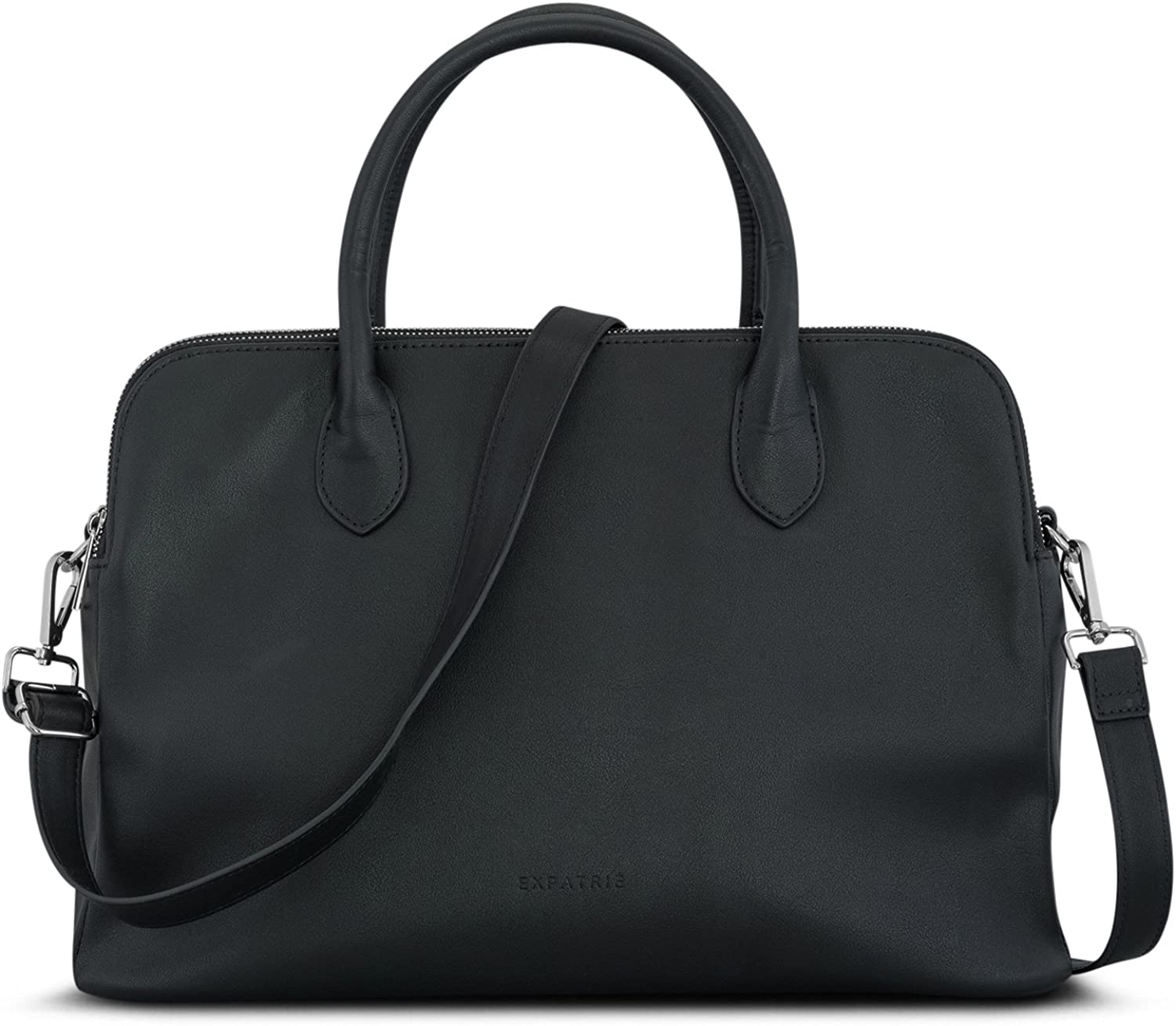 Price:$69.95    Business Handbag Women Black Expatrié"Odette" Vegan Leather Tote Shoulder Bag  Clothing