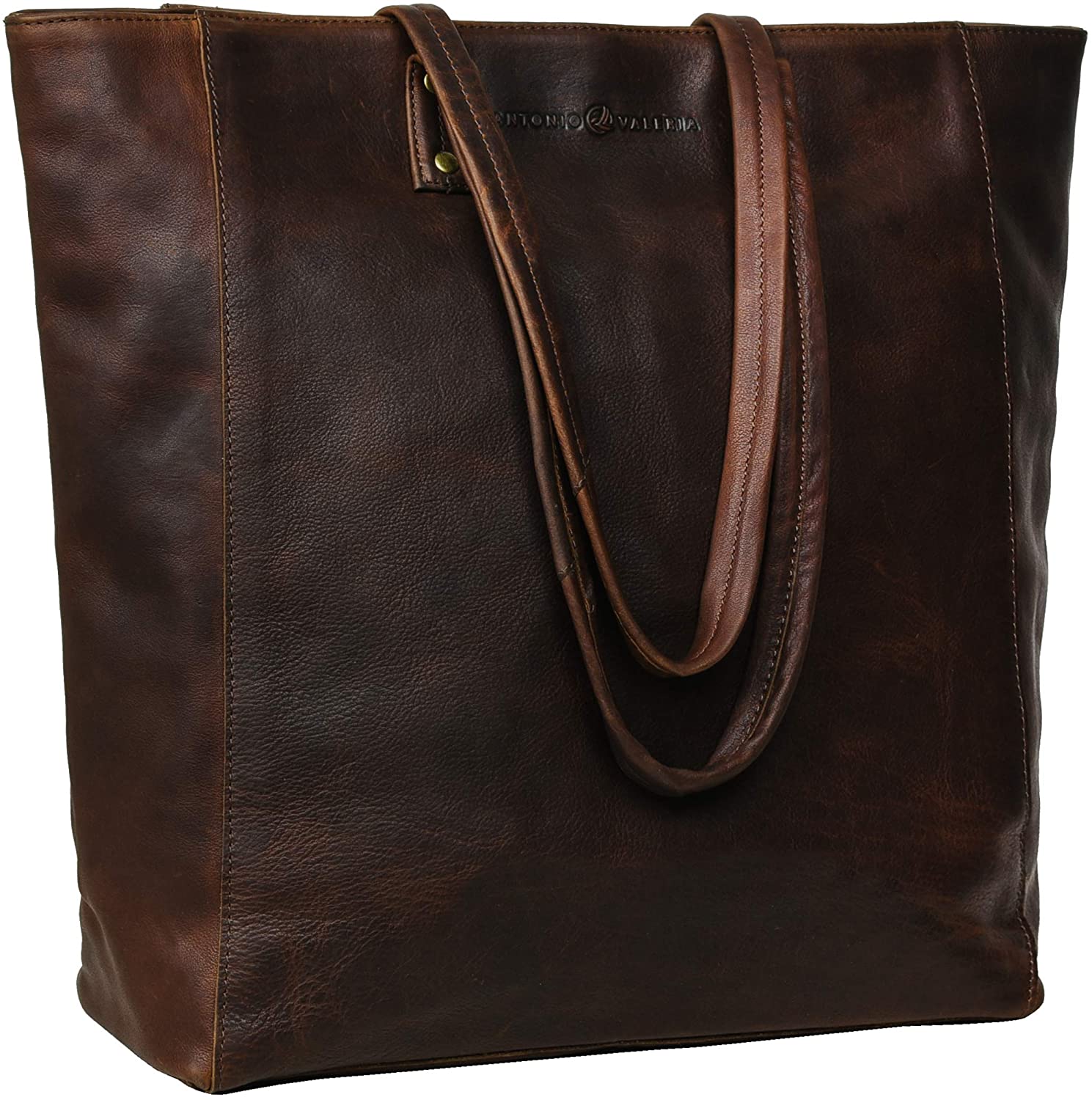 Price:$79.99    Antonio Valeria Ava, Brown Premium Leather Tote/Top handle Shoulder Bag for Women, Medium  Clothing