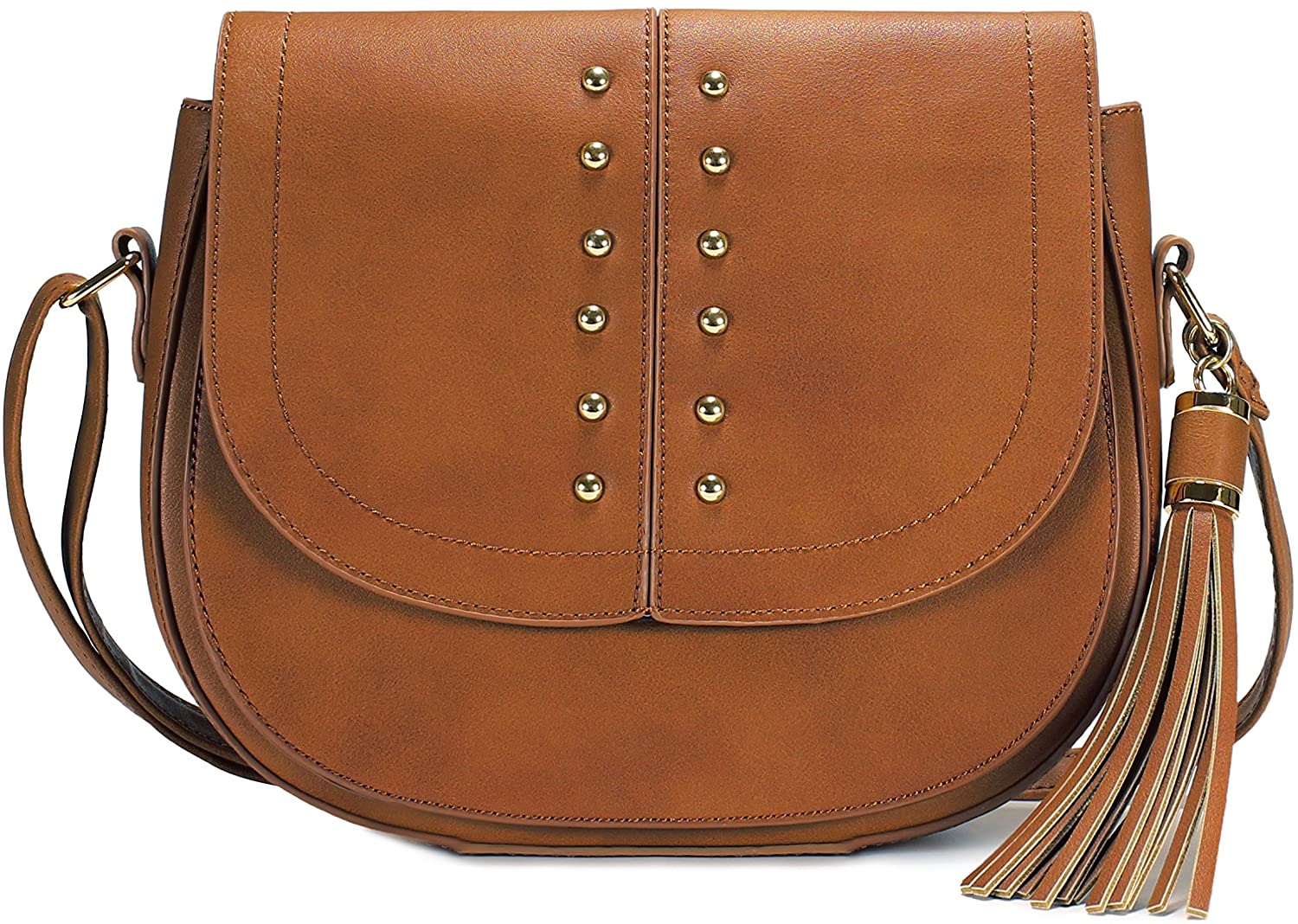 Price:$19.99 Scarleton Small Crossbody Shoulder Bag for Women, Vegan Leather, Brown, H195304  Handbags   