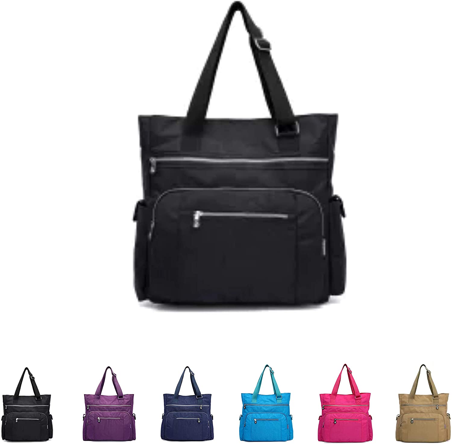 Price:$21.90    Queenie - Waterproof Nylon Women’s Shoulder Bag Cross Body Ladies Messenger Bag Casual Handbag Travel Tote (Model   Y9004 Black)  Clothing