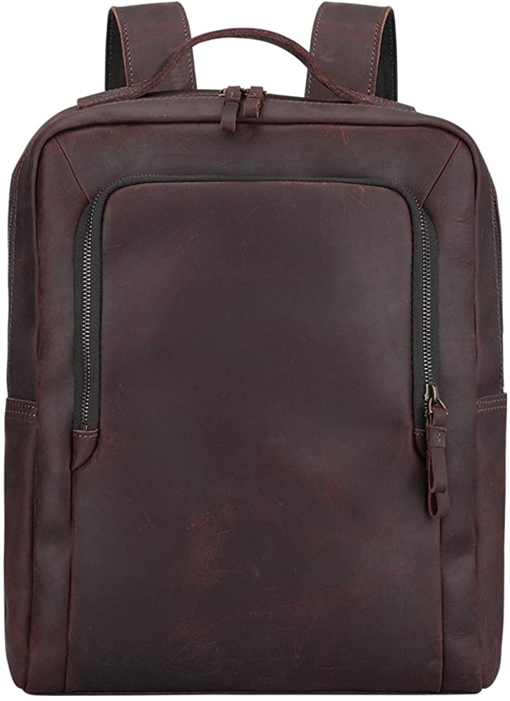 Price:$85.99    S-ZONE Women Genuine Leather Backpack Retro Travel Rucksack Shoulder Bag Purse  Clothing