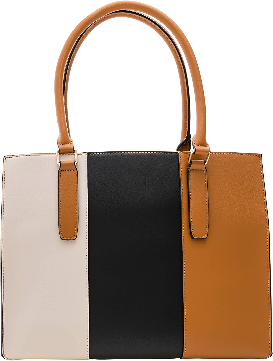 Price:$43.98    ANYHAN Women's Satchel Tote Handbags - Napa Saffiano PU Leather Top Handle Carryall Crossbody Strap Shoulder Purse Bag AEL-TO-BJ-01 C.B.BG  Clothing