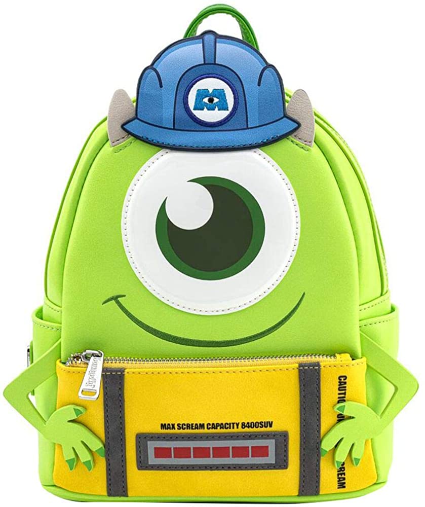 Price:$75.00    Loungefly Disney Monsters Inc Mike Wazowski Scare Cosplay Womens Double Strap Shoulder Bag Purse  Clothing