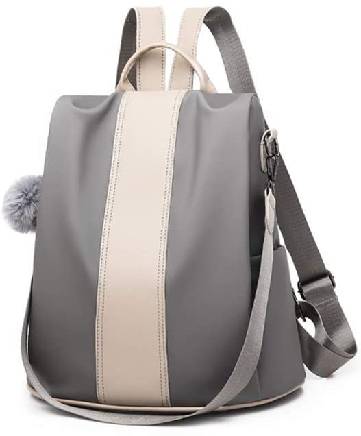 Price:$19.99    Fuaisi Fashion Women Backpack Nylon Waterproof Anti-theft Outdoor Casual Leather Shoulder Bag Handbag Purse (Nylon Khaki)  Clothing