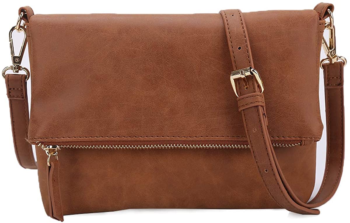 Price:$18.99 GLADDON Brown Crossbody Purse for Women Fashion Shoulder Bag Messenger Purse Tan  Handbags   