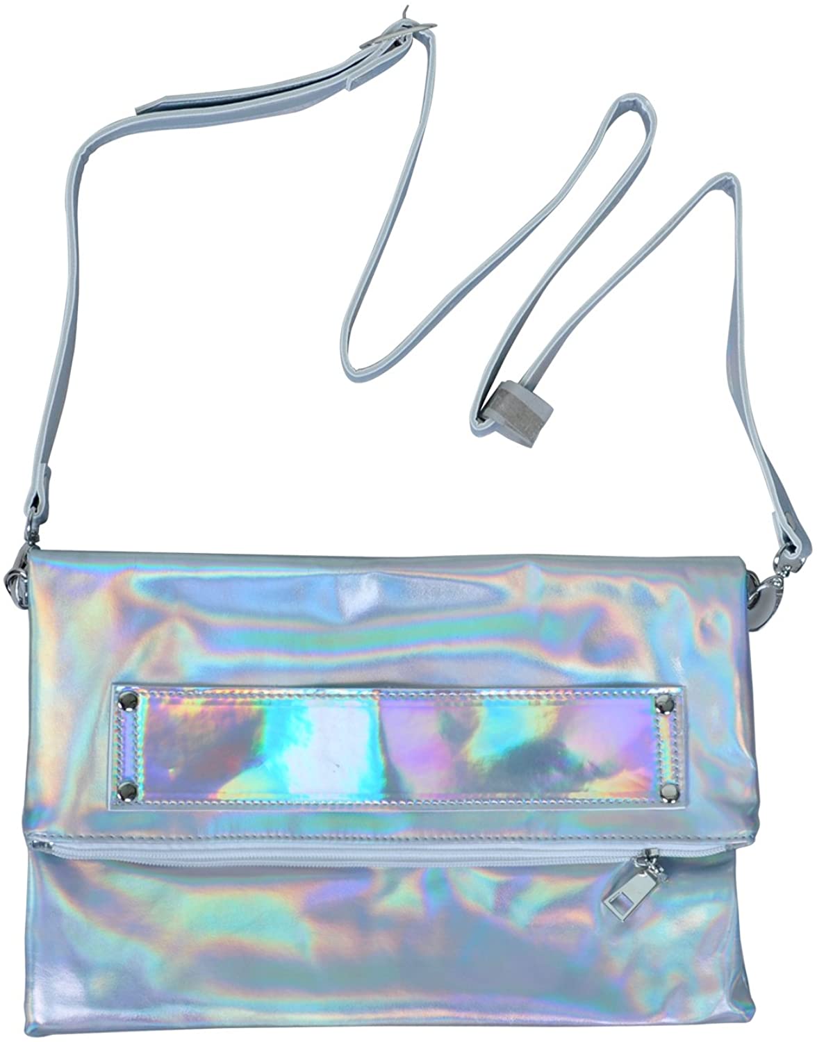 Price:$10.99 EBTOYS Crossbody Shoulder Bag Handbag Clutch Bag Holographic PU bag for Women Girls  Handbags   