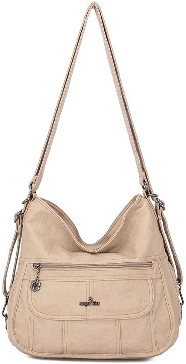 Price:$39.99    angel kiss Satchel Handbag for Women, Ultra Soft Washed Vegan Leather Crossbody Bag, Shoulder Bag, Tote Purse (Zangelkiss#A-0105#N162#29STONE)  Clothing