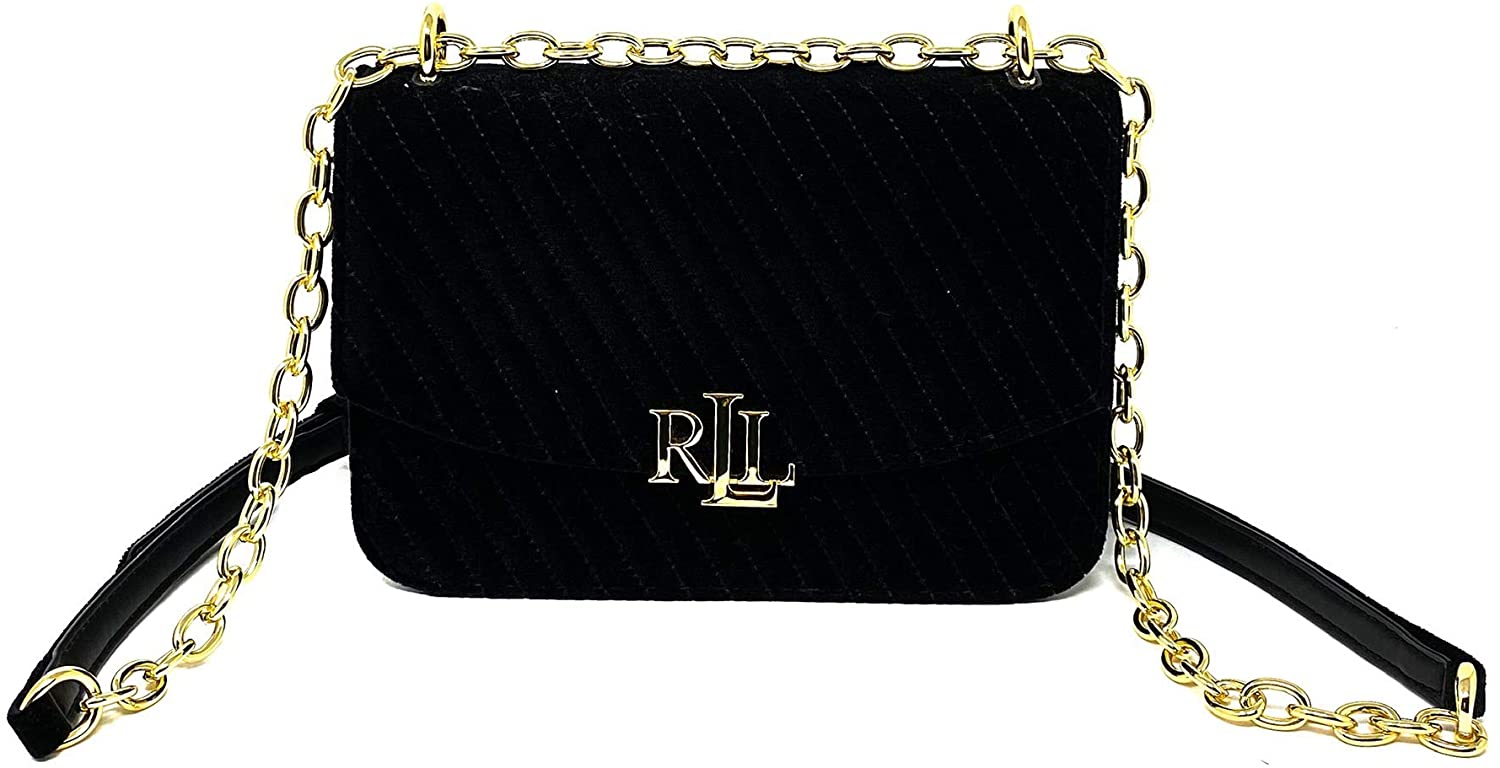Price:$194.00 Ralph Lauren Chain Shoulder Bag, Black  Handbags   