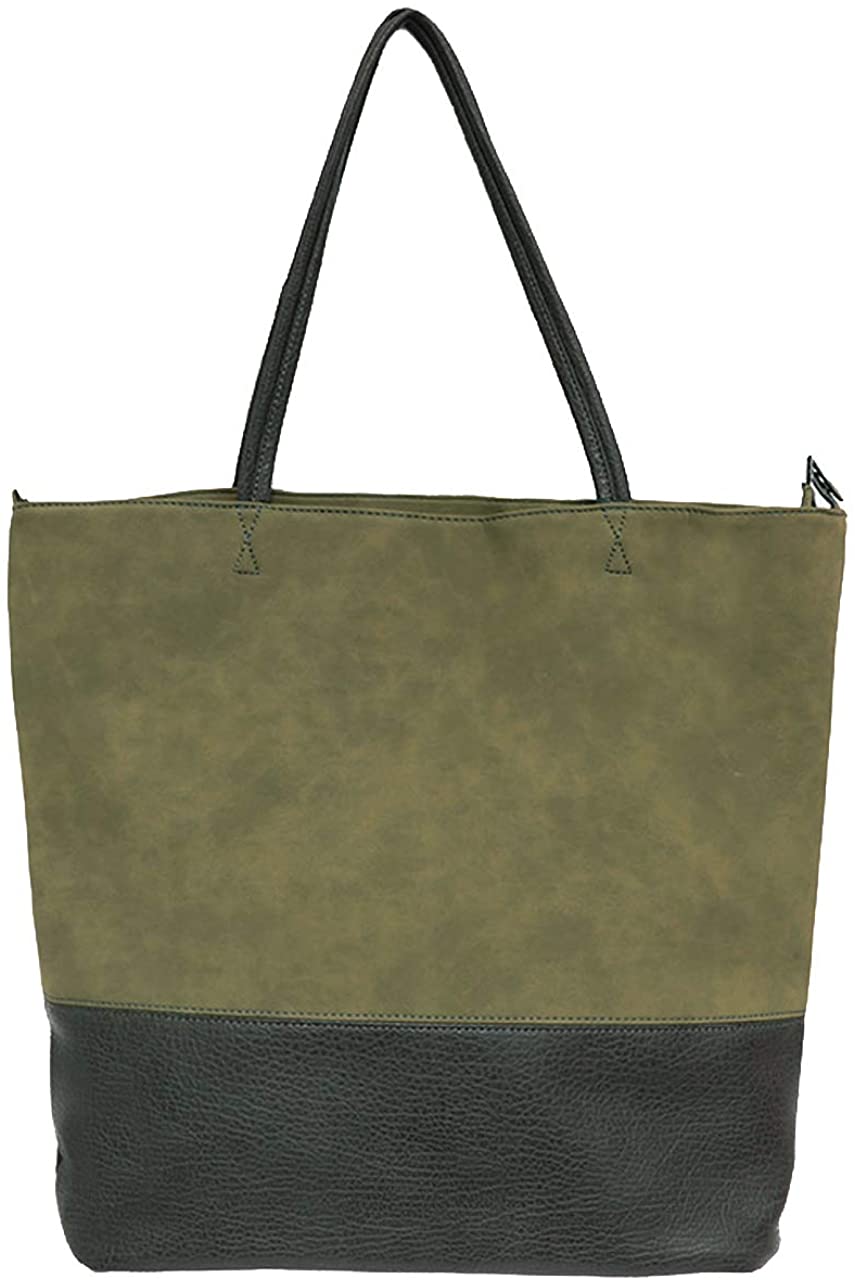 Price:$25.99    Ayliss Handbags for Women Work Shoulder Bag Large Ladies Tote Handbags School With Zipper PU Leather Casual (Green)  Clothing