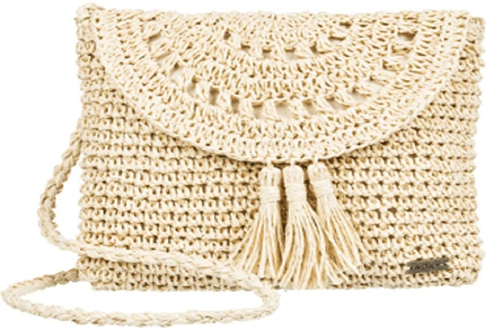 Price:$35.00 Roxy Say Aloha Straw Shoulder Bag, Natural  Handbags   