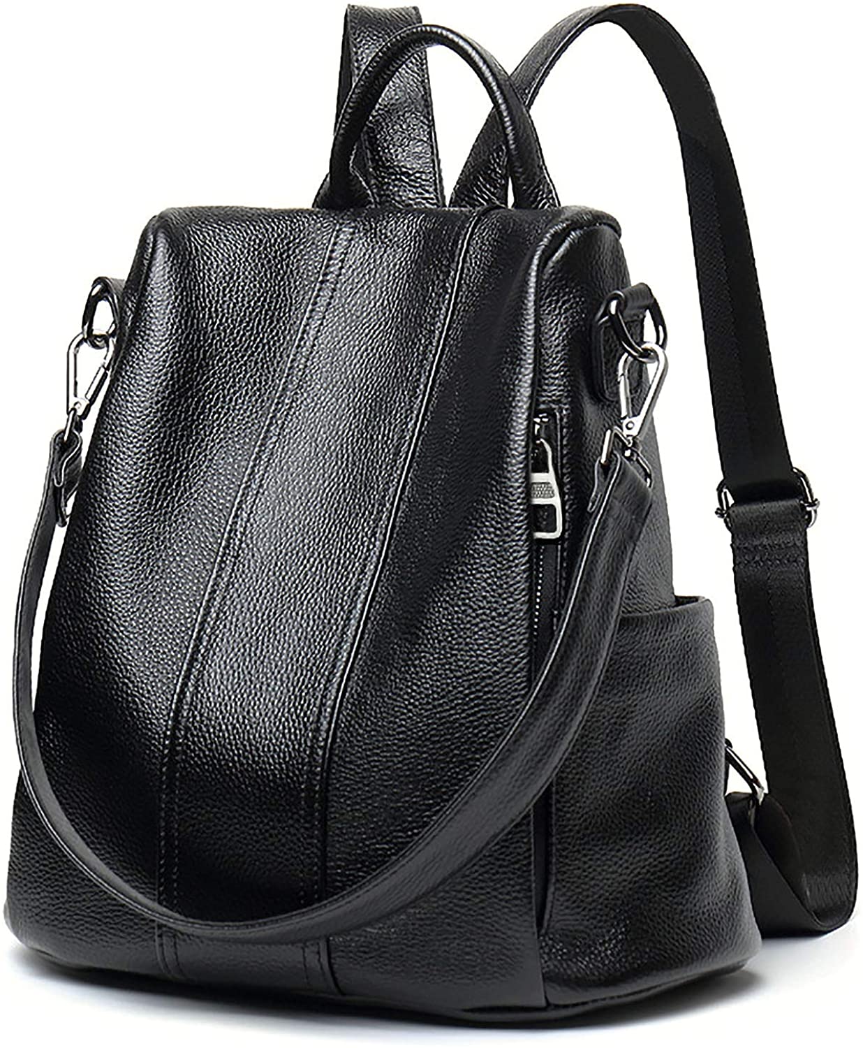 Price:$49.99    Backpacks for Women Large Capacity Leather School Bag ANTI-THEFT Design two ways carry Shoulder Bags Yaluxe  Clothing