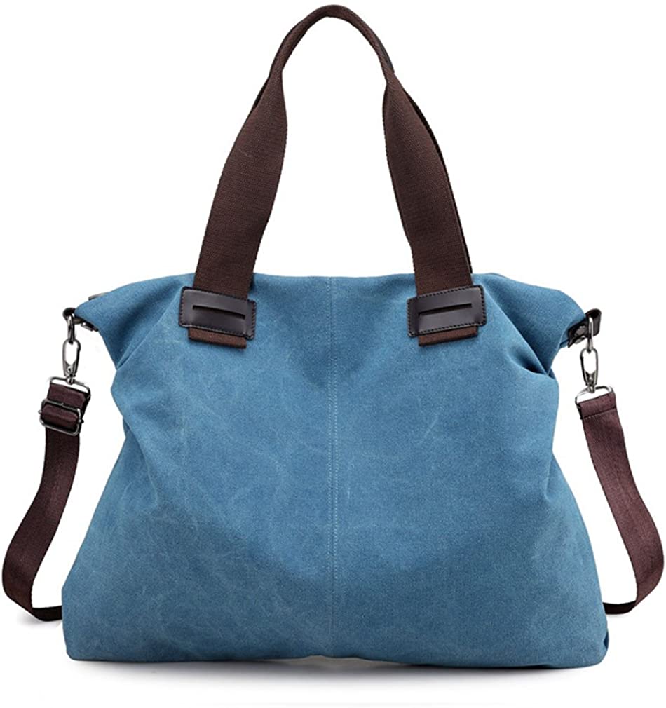Price:$23.98    Women Top Handle Satchel Handbags Shoulder Bag Tote Purse (Blue)  Clothing