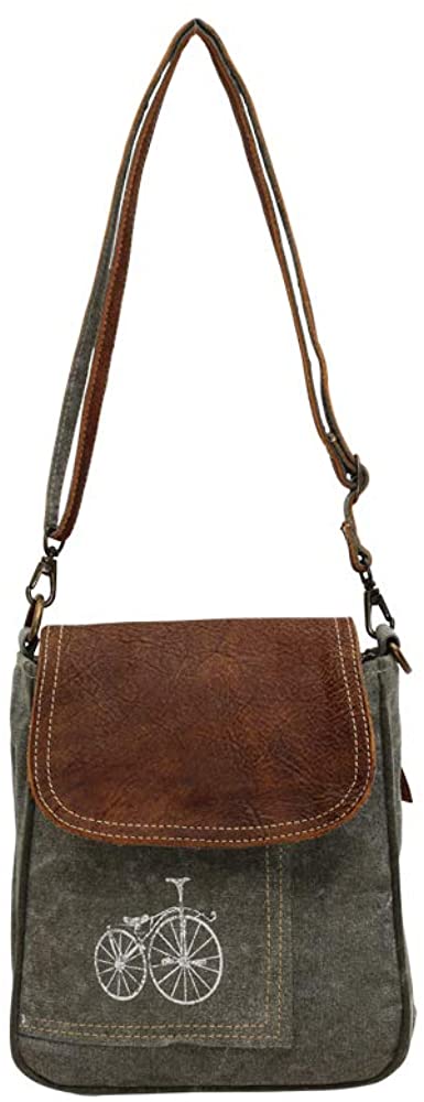 Price:$24.99    Myra Bags Bicycle Upcycled Canvas Shoulder Bag S-0798  Clothing