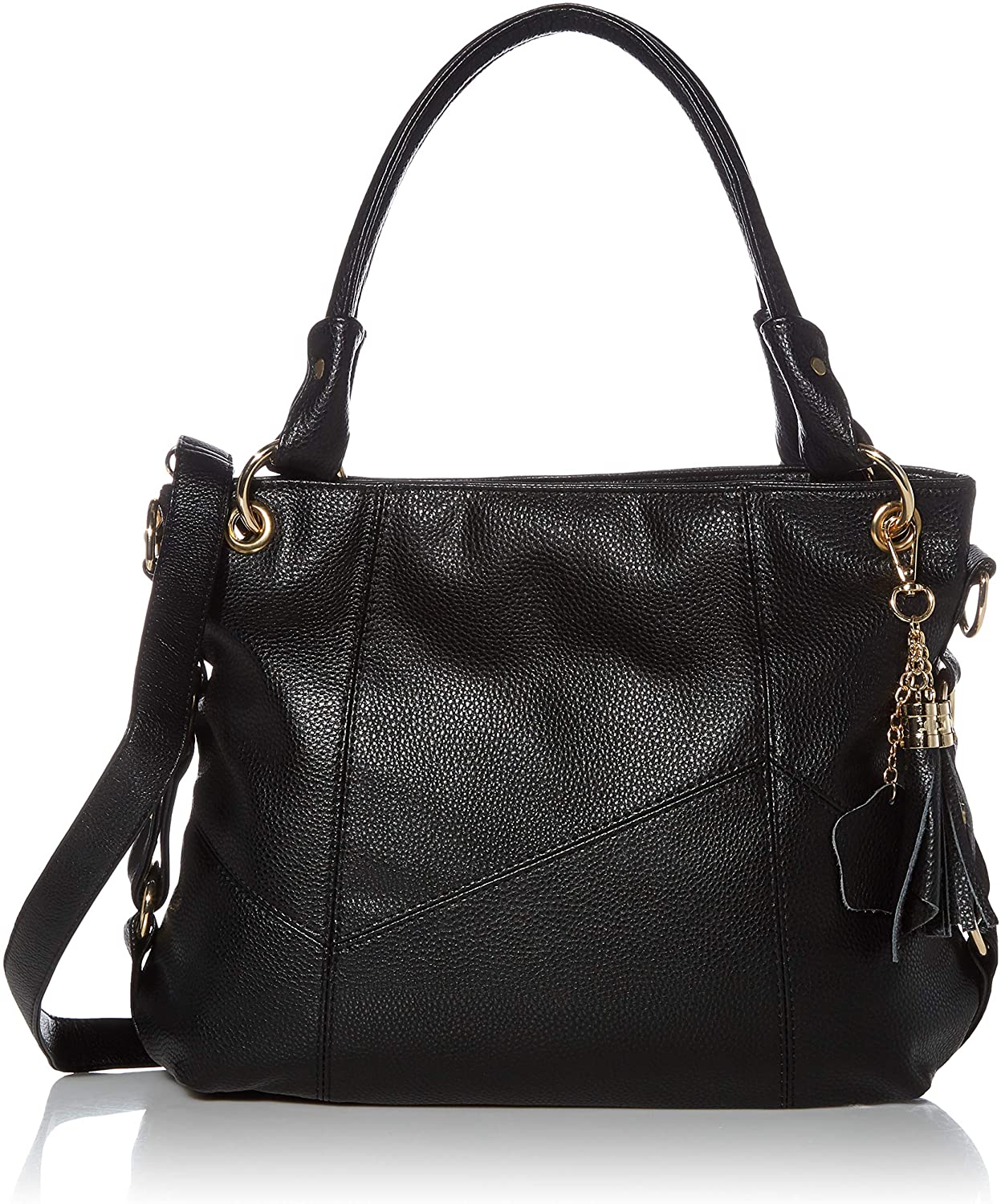 Price:$25.99    Handbags for Women, Hobo Purse Large Capacity Tote Shoulder Crossbody Bag with Tassel, Black  Clothing