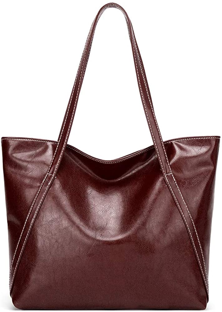 Price:$11.00 GZCZ Handbags for Women Tote Shoulder Bags PU Leather Top Handle Purse Medium Size (Coffee2)  Handbags   