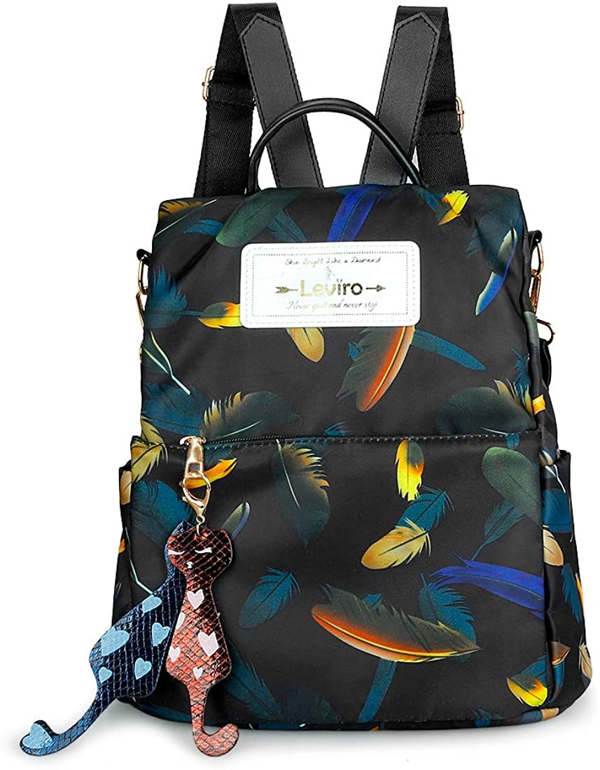 Price:$33.99    Leviro Women Backpack Waterproof Nylon Anti-theft Rucksack School Shoulder Bag Camo Handbag (camo-5)  Clothing