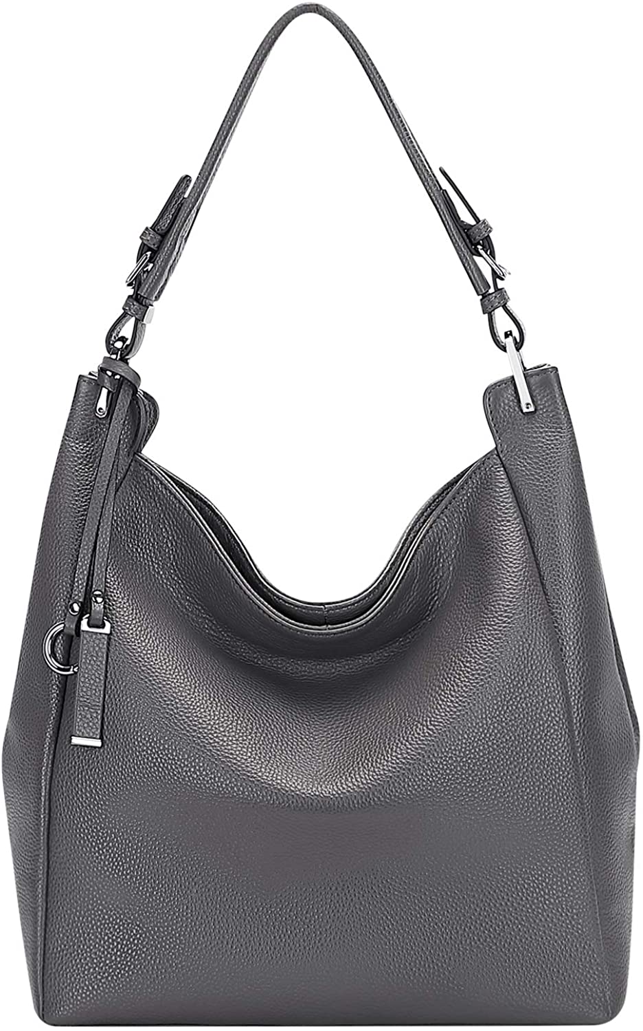 Price:$73.98    PIJUSHI Soft Leather Purses and Handbags for Women Hobo Purse Shoulder Bag for Ladies Large Crossbody Bag(PJS600S Slate Gray)  Clothing