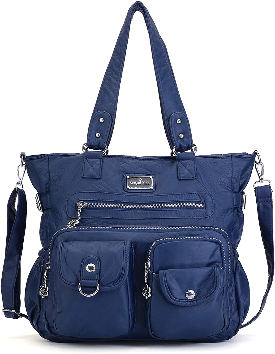 Price:$36.99    Angelkiss Women Handbags Top-Handle PU Leather Tote Shoulder Bags Satchel Purse for Ladies XS160500  Clothing
