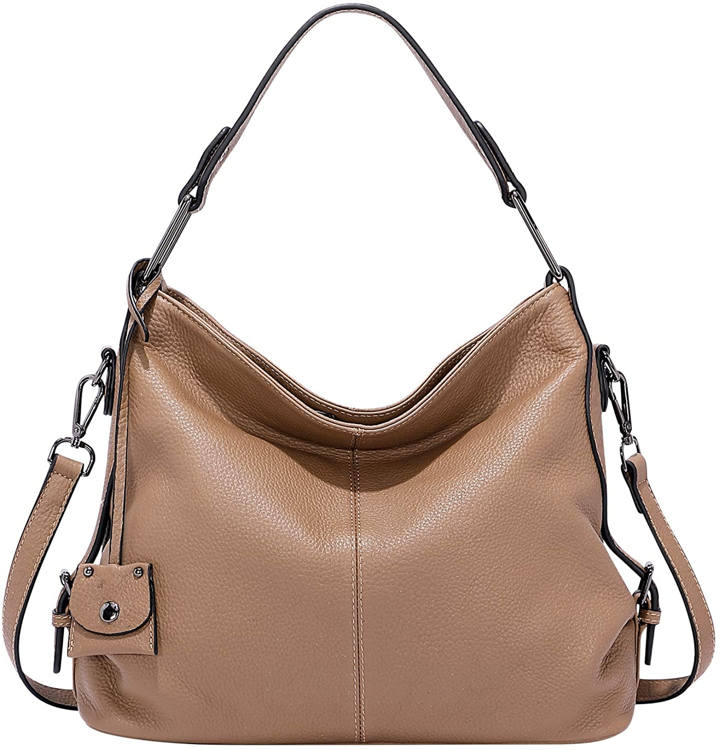 Price:$76.83    OVER EARTH Hobo Bags for Women Soft Leather Purses and Handbags Ladies Shoulder Crossbody Bag(O122E Khaki)  Clothing