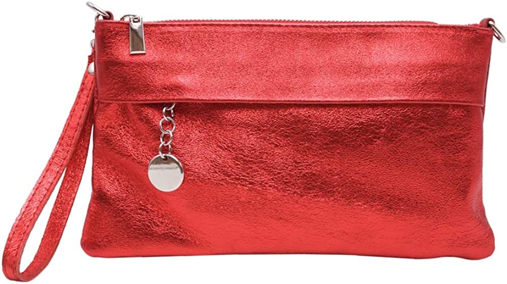 Price:$34.99 JAENIS NICHOLE - Lady Pochette & Crossbody Bags for Women, Evening Purses and Handbags, Chain Strap Genuine Italian Leather  Handbags   