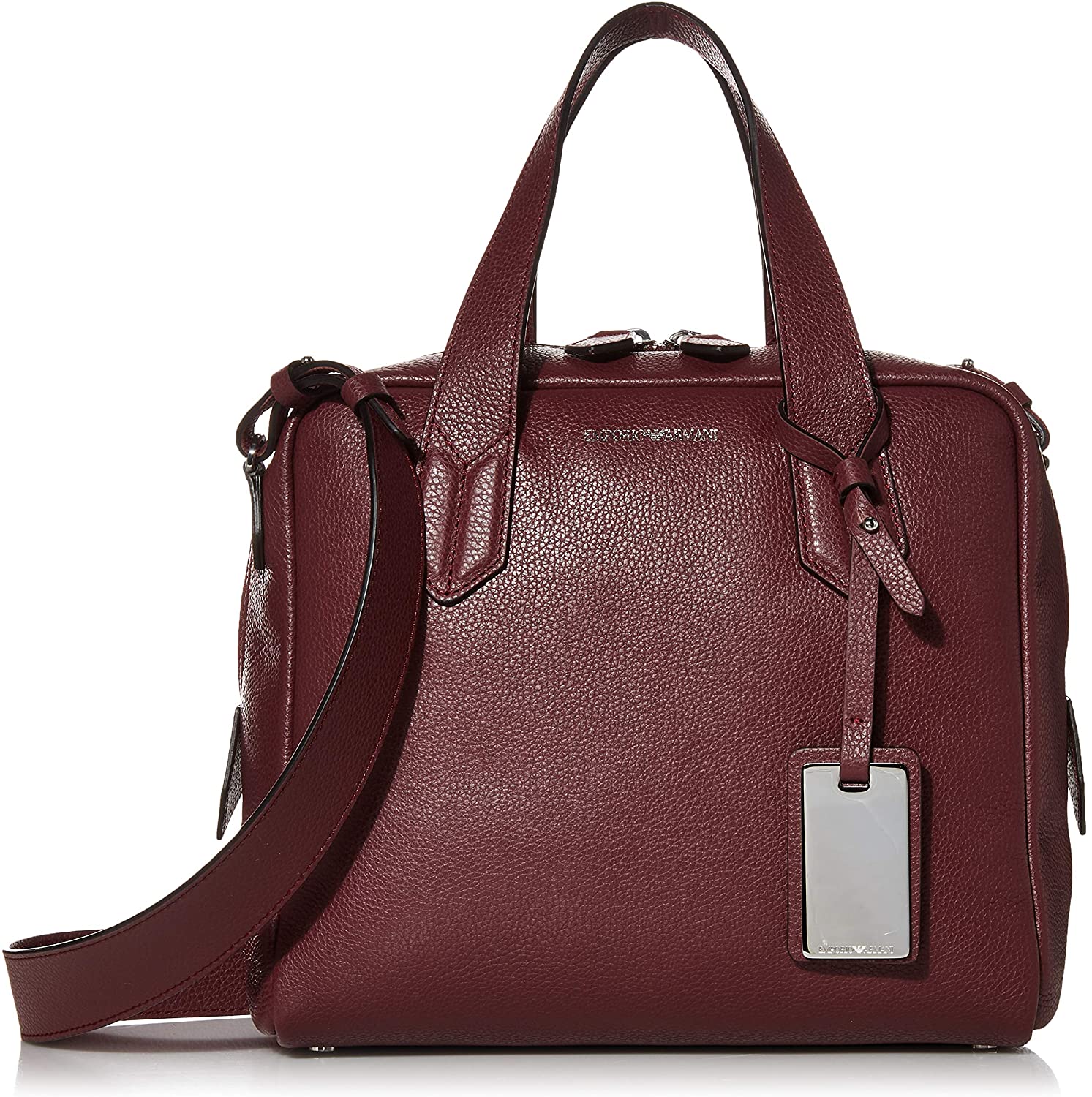 Price:$189.16 Emporio Armani Designer Top Handle Square Shoulder Bag, Grape  Handbags   