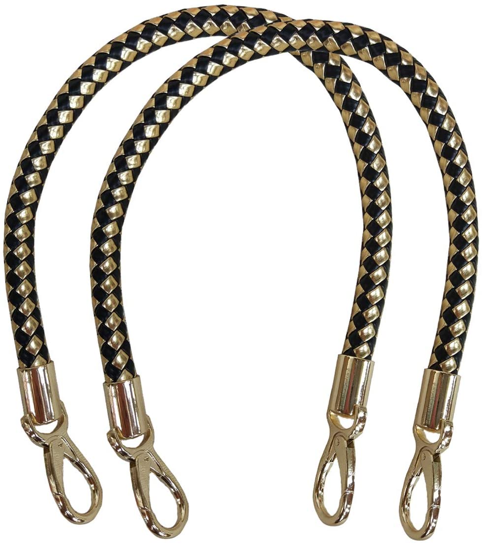 Price:$12.99    ZLYY 17inch / 43cm Synthetic Leather PU Shoulder Strap Replacement Handbag Purse Handle with Gold tone Buckles (Black+Gold)  Clothing