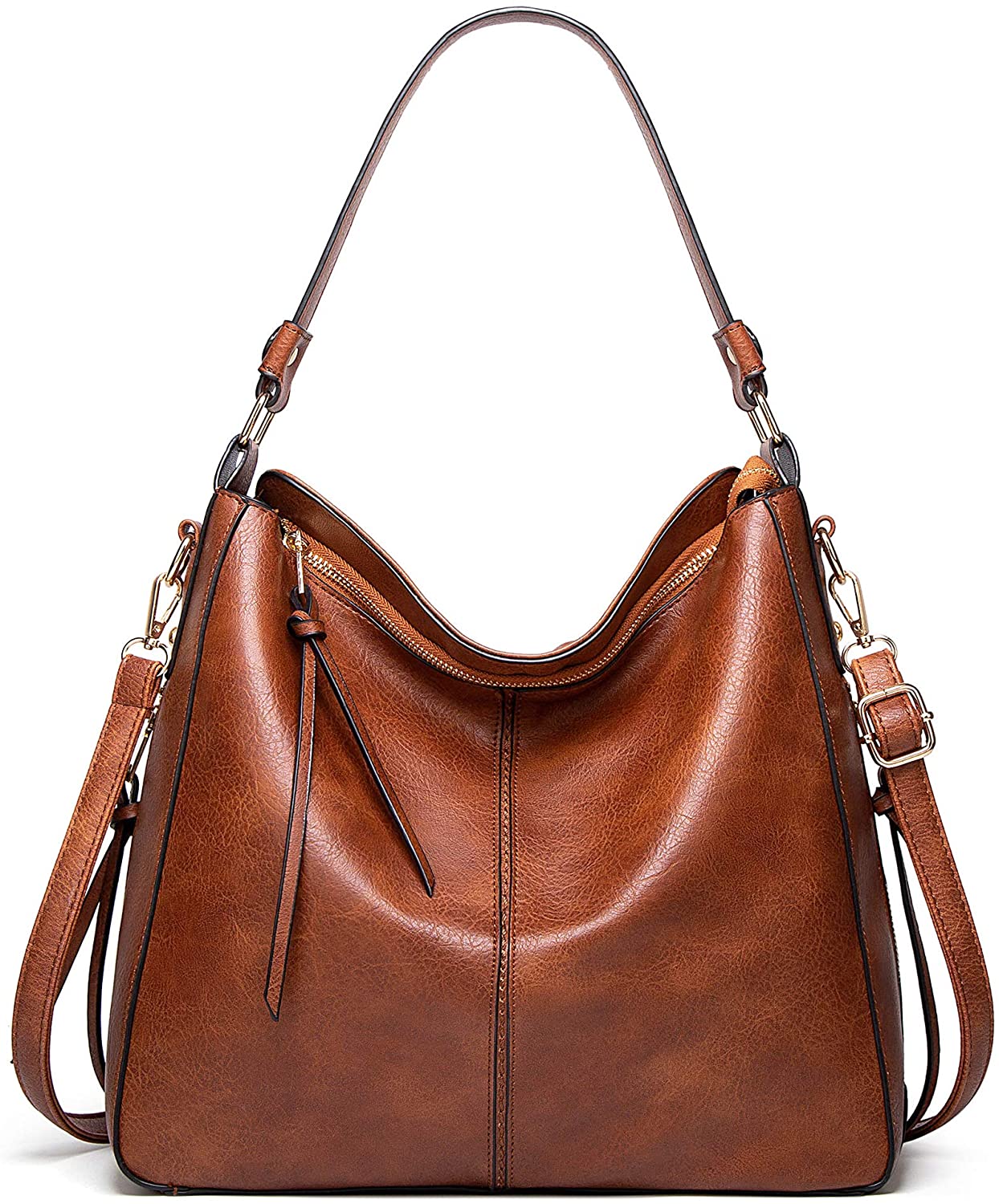 Price:$26.95    Hobo Bags for women Shoulder Bags Soft Lady Tote Handbags Fashion Purses Classic Designer Work Bags Bucket Woman Satchel (A Brown)  Clothing