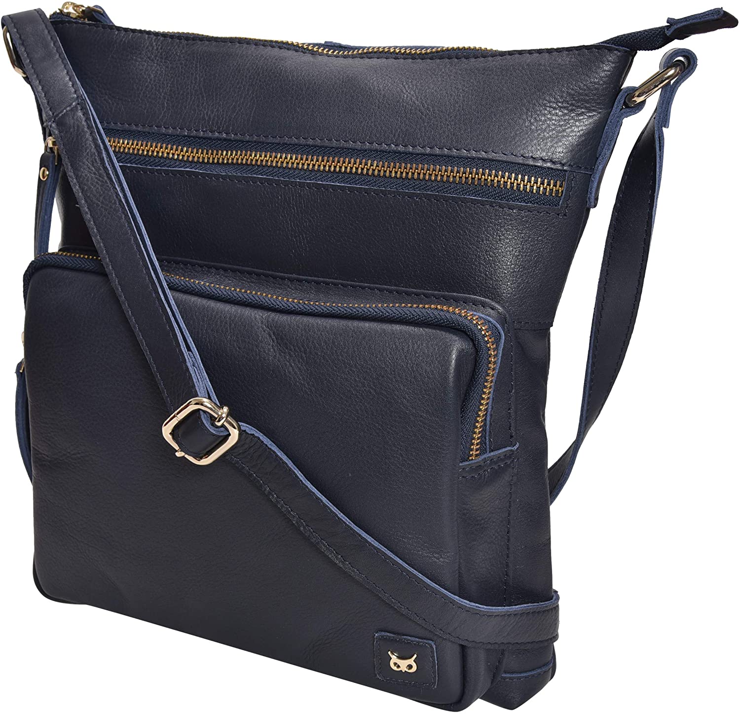 Price:$41.99    WISE OWL Women's Leather Crossbody Purses and Handbags for-Premium Crossover Bag Over the Shoulders Navy  Clothing