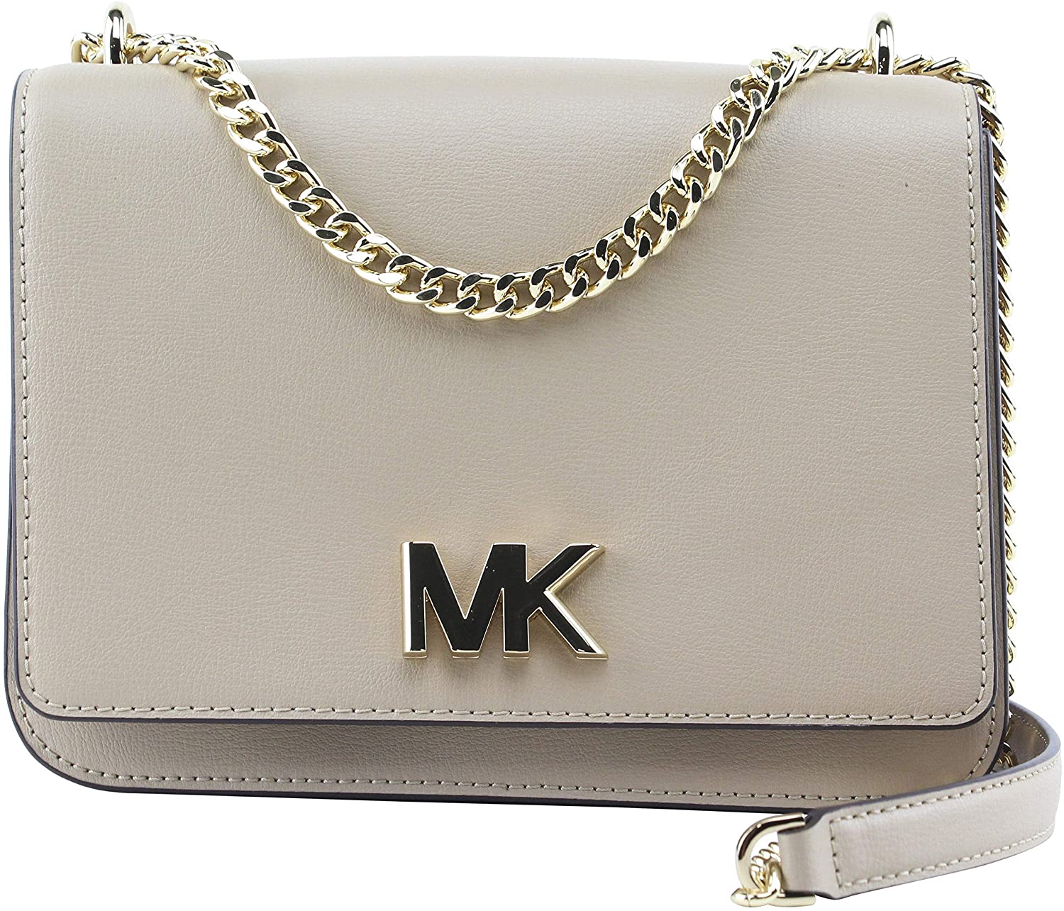 Price:$209.00 MICHAEL Michael Kors Women's Mott Large Two-Tone Leather Shoulder Bag in Bisque, style MK-35S0GOXL3T  Handbags   