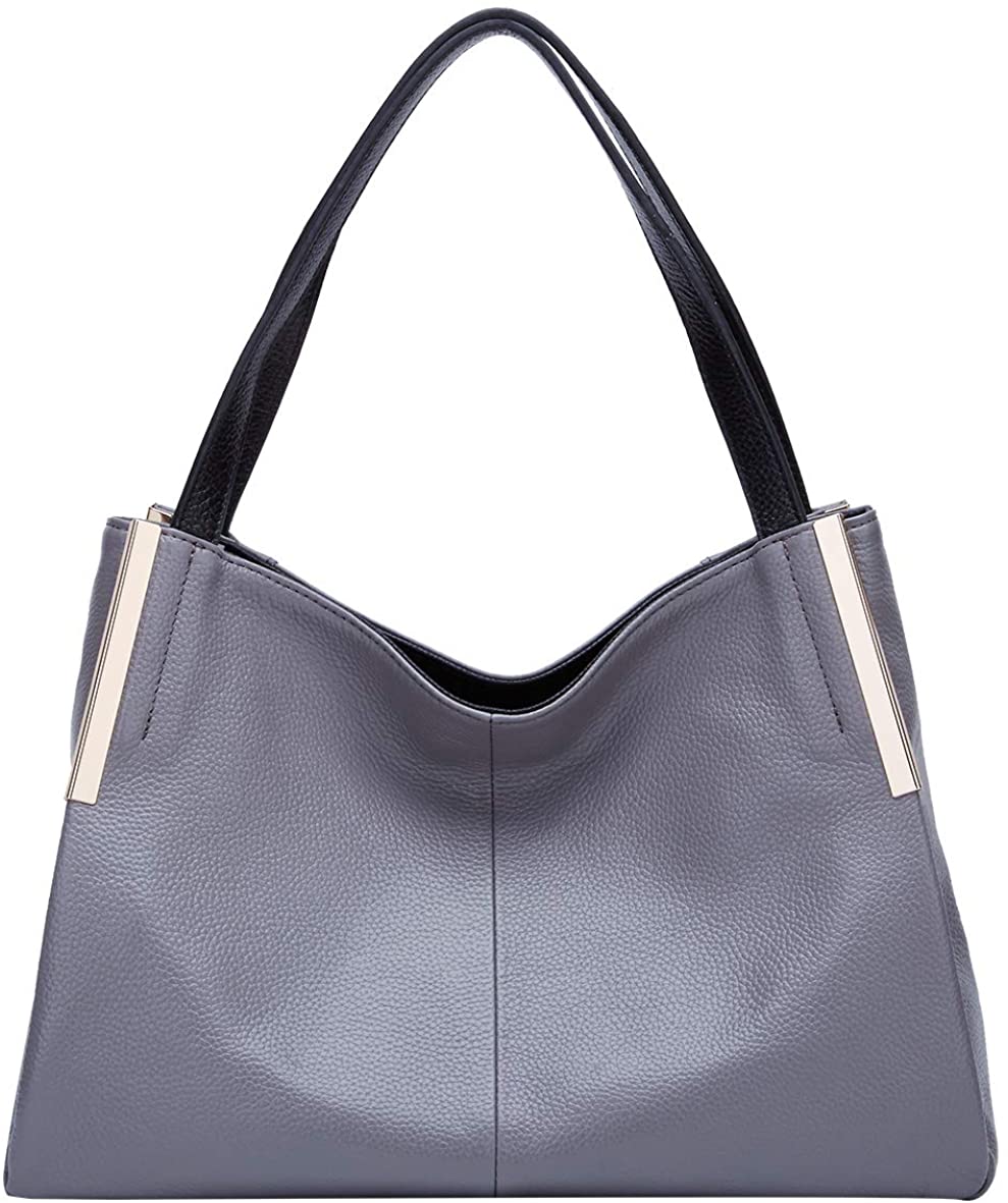 Price:$69.99    BOYATU Leather Purses and Handbags Shoulder Bags for Women Elegant Satchel Totes Grey  Clothing