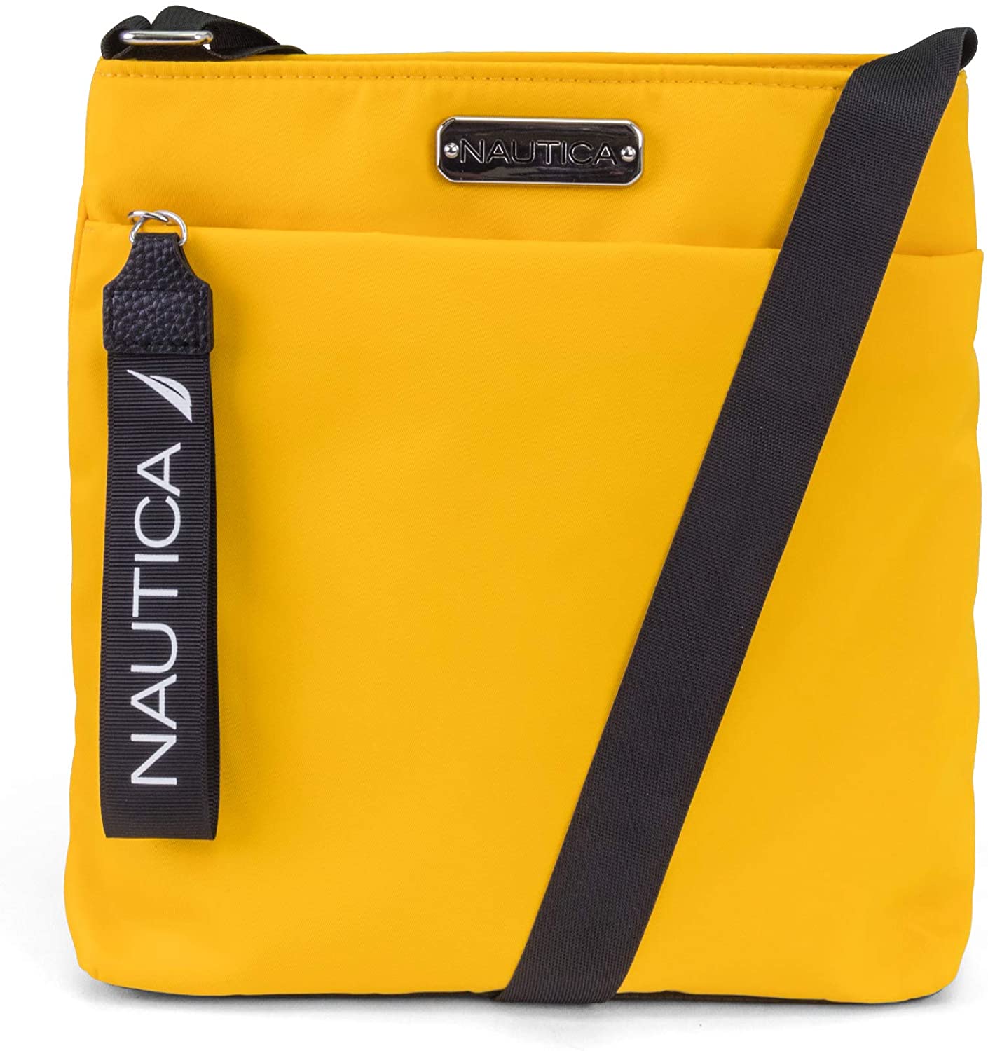 Price:$19.99 Nautica Diver Nylon Small Womens Crossbody Bag Purse with Adjustable Shoulder Strap, Sunny (Yellow)  Handbags   