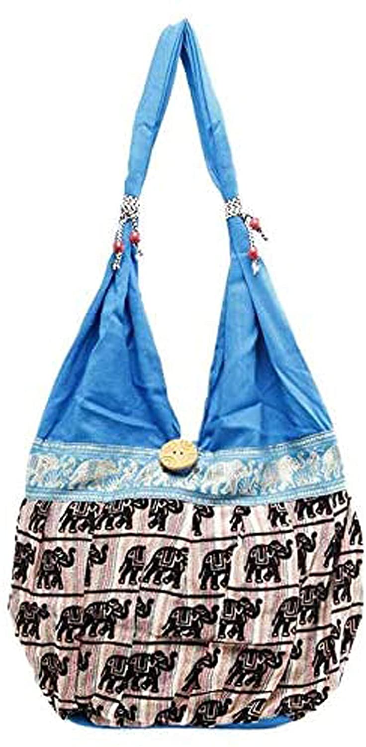 Price:$7.50 Rastogi Handicrafts bags for women shoulder, sling bag elephant printed multi color design purse (BAG 15)  Handbags   