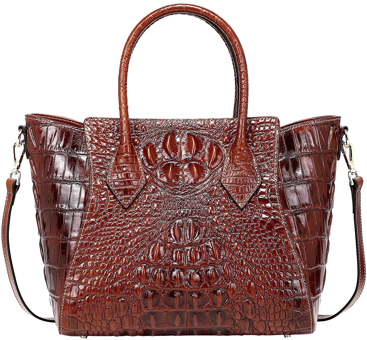 Price:$177.50 PIJUSHI Embossed Crocodile Handbags for Ladies Designer Purses Top Handle Shoulder Bag  Handbags   