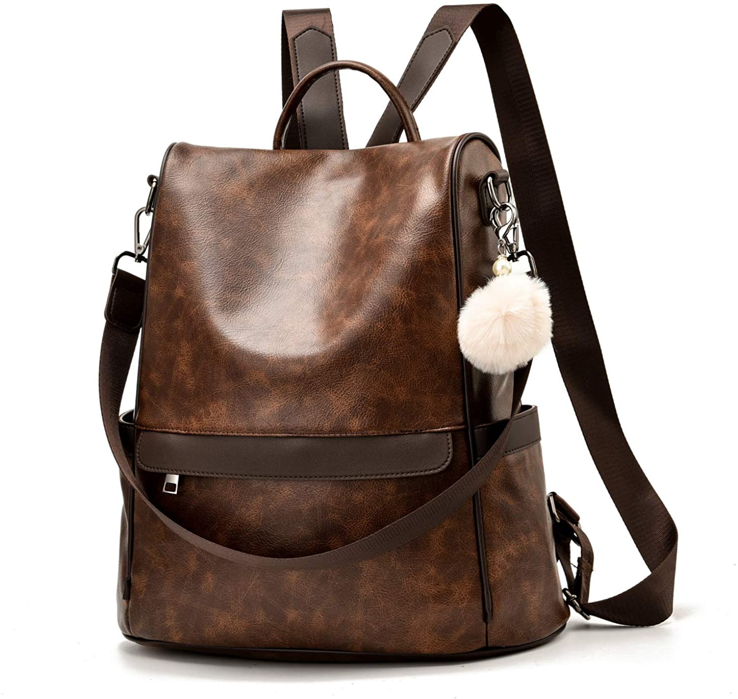 Price:$25.99    Women Backpack Purse PU Leather Anti-theft Casual Shoulder Bag Fashion Ladies Satchel Bags  Clothing