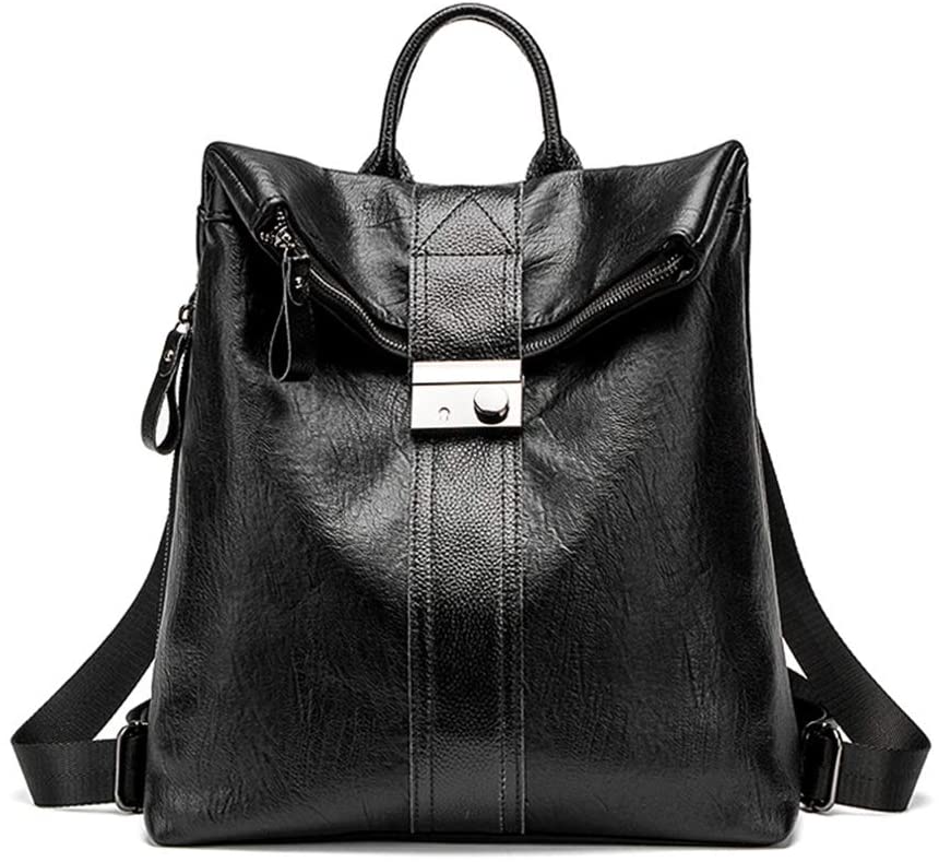 Price:$26.00    Women Backpack Purse PU Leather Fashion Travel Casual Rucksack Lightweight School Shoulder Bag (black)  Clothing