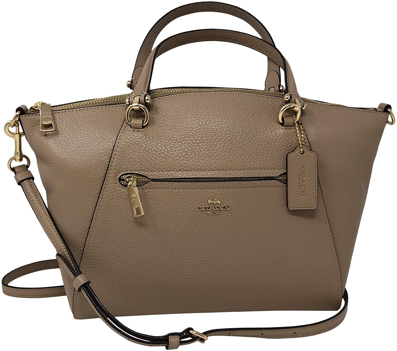 Price:$229.90    COACH Womens Prairie Satchel Crossbody Shoulder Bag Handbag (Taupe)  Clothing