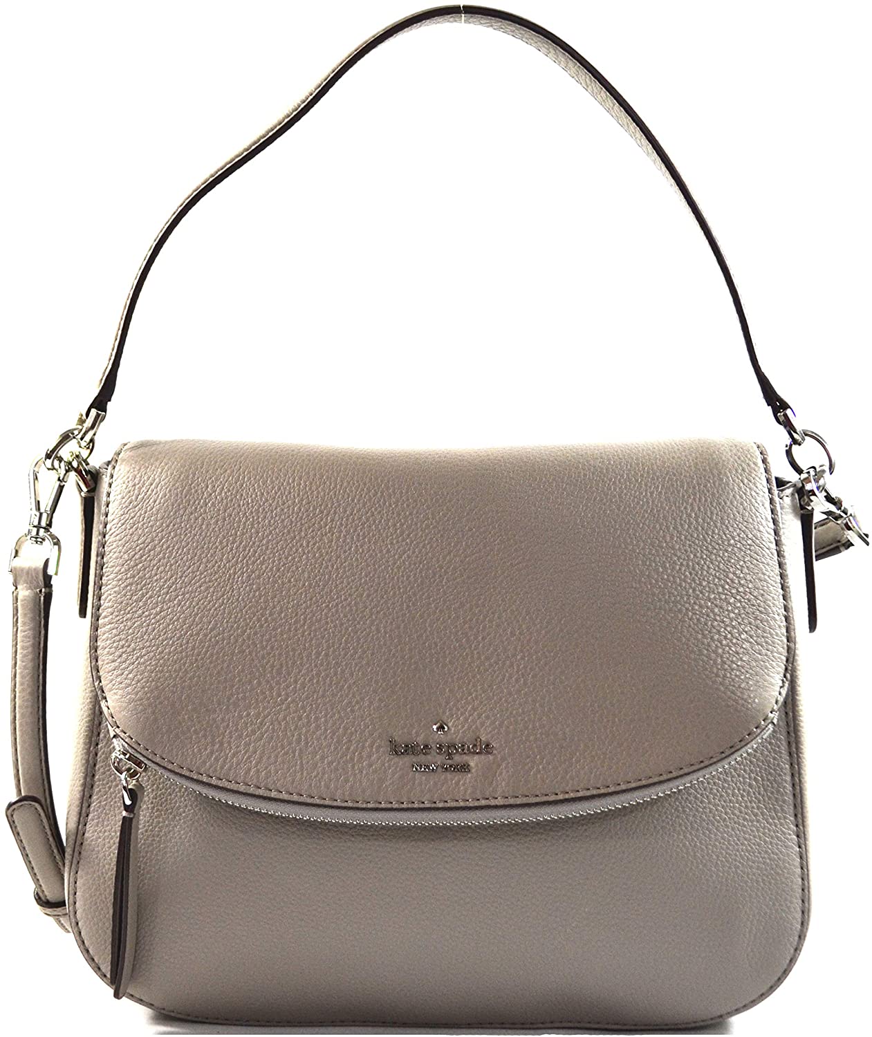 Price:$157.00    Kate Spade Jackson Medium Flap Leather Convertible Shoulder Crossbody Bag Purse Handbag (Soft Taupe)  Clothing