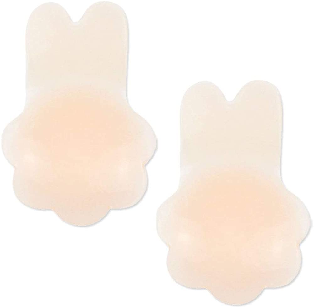 Price:$7.99    Womens Silicone Bunny Bra Breast Lift Pasties, Breast Lift Tape Silicone Breast Pasties  Clothing
