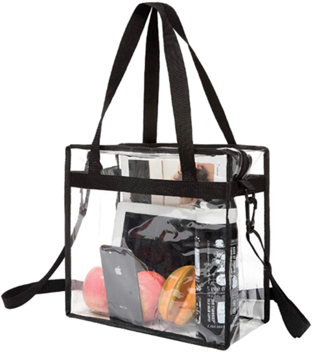 Price:$8.99 Evaliana Clear Handbag Shoulder Strap Large Capacity Travel Storage Bag  Handbags   