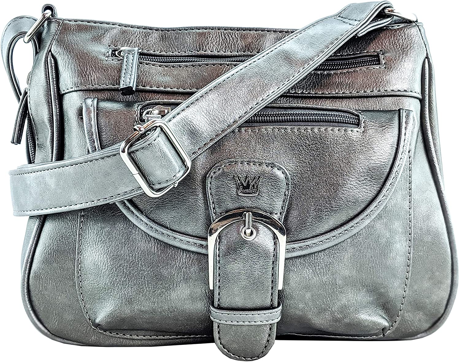 Price:$46.98    Purse King Pistol Concealed Carry Handbag (Gunmetal)  Clothing