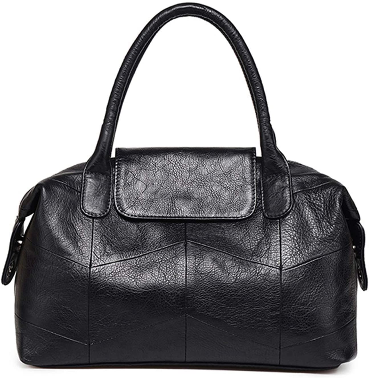 Price:$45.50 Women's Purse and Handbag Tote Bag Genuine Leather Top Handle Satchel Purse Crossbody Casual Shoulder Bag Medium (Black)  Handbags   