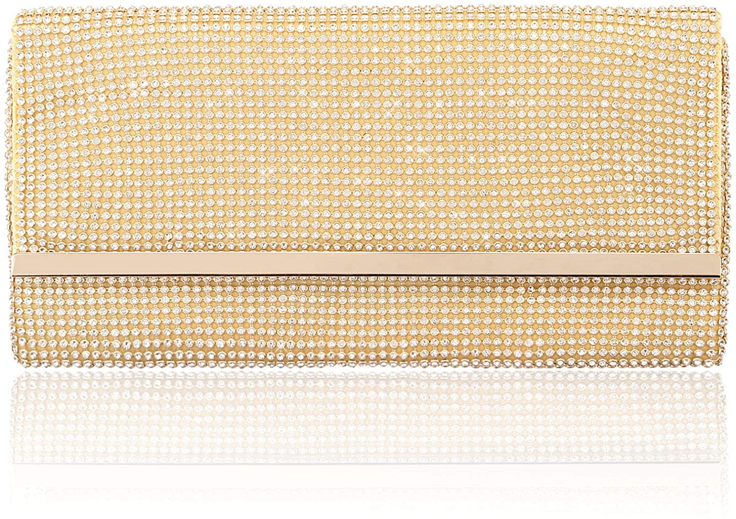 Price:$19.99 Womens Evening Clutch Bridal Prom Handbag Shoulder Bag Rhinestone Wedding Purse Cocktial Party Bag  Handbags   