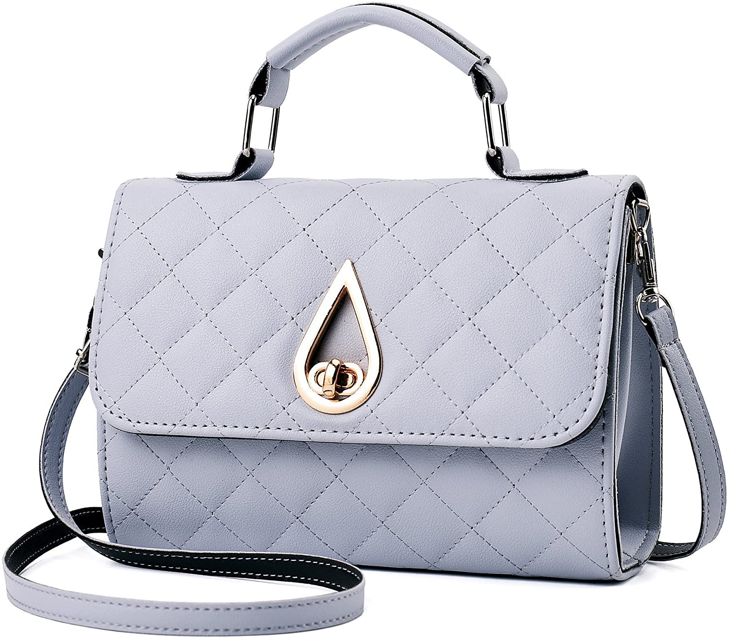 Price:$19.99    Lovelelify Crossbody Purses Ladies Designer Shoulder Bags for Women Handbags 771 Gray  Clothing