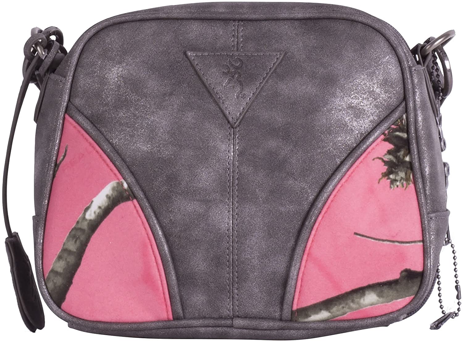Price:$49.99     Browning Women's Ivy Concealed Carry Purse, Premium Holstered Handbag, PU Leather, Realtree APC Sugar Coral/Gunmetal Gray   Clothing