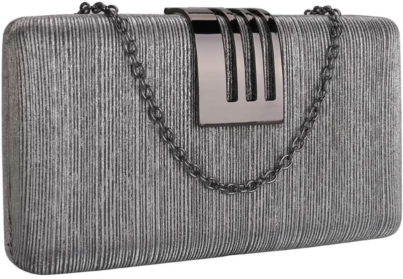 Price:$15.80    JIYINGDUO Women Evening Envelope Handbag Party Bridal Clutch Purse Shoulder Cross Body Bag (Black)  Clothing