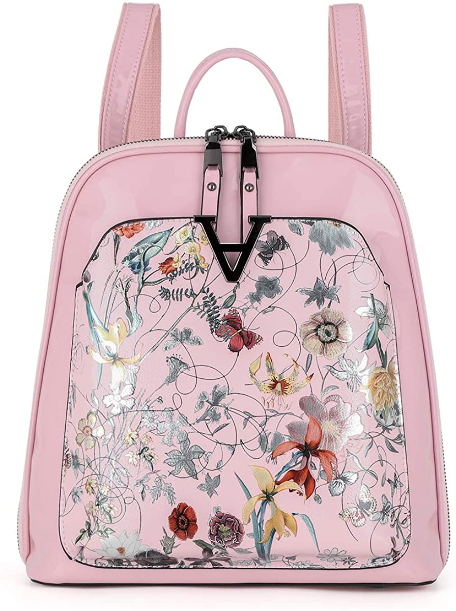 Price:$39.99    Women Bags Backpack Purse PU Leather Zipper Bags Casual Backpacks Shoulder Bags (8701H#7733#1/H355#42 PINK/PINK)  Clothing