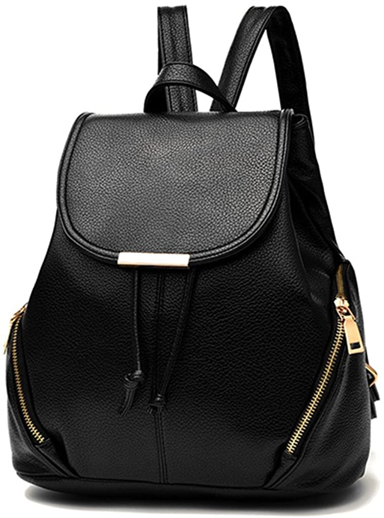 Price:$23.65    Aiseyi Women Backpack Purse PU Leather Fashion Designer Backpack Ladies Travel Casual Rucksack (Black)  Clothing