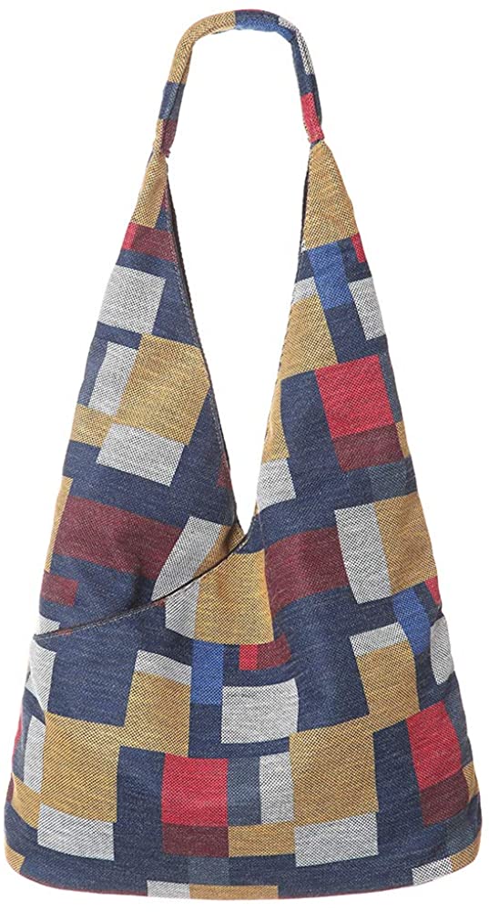 Price:$18.99    Bohemian Cotton Hippie Shoulder Bag Geometric Pattern Hobo Sling Bag Handmade Hangbags (Blue)  Clothing